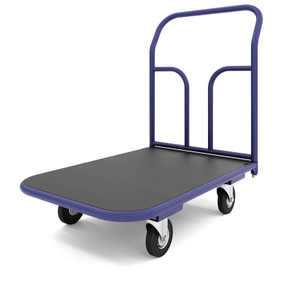 Тележка платформенная с резиновым покрытием ТПР 6 (800х1200) г/п 300 кг. 125 черная резина
