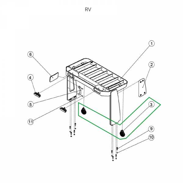 Фара поворотная для ричтрака RV (24V) HV Market
