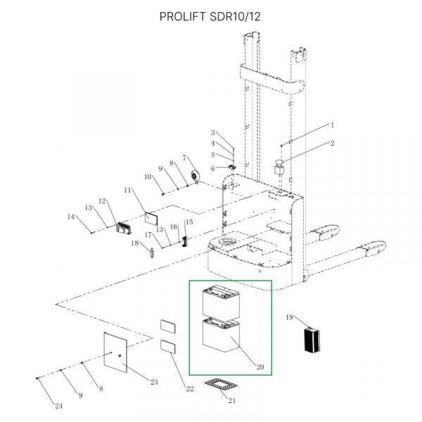 Аккумуляторная батарея (12AGM, 100 Ач) HV Market