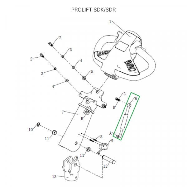 Амортизатор ручки для штабелеров SDR/SDK 1,5-2 т, для тележек SK20 HV Market