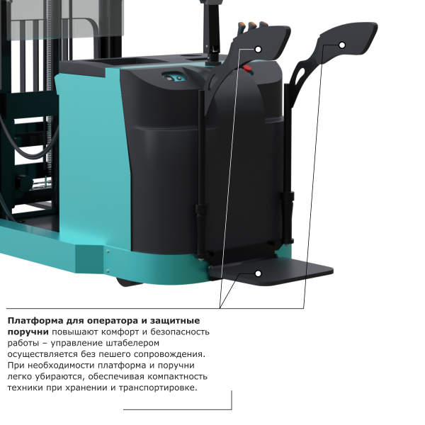 Штабелер с выдвижной мачтой (мини-ричтрак) PROLIFT PRO MRV 1530 li-ion